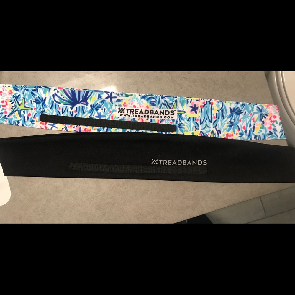 2 treadbands (multicolored & black) SOLD TOGETHER